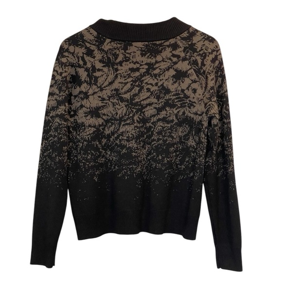 Athleta  Jacquard Crew Wool Sweater, Color Frosted Floral Charcoal Gray, Size XS - Picture 5 of 15